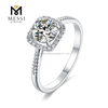 Il diamante libero della Moissanite di modo di alta qualità di trasporto squilla l\'anello dell\'argento sterlina delle donne 925 dei monili