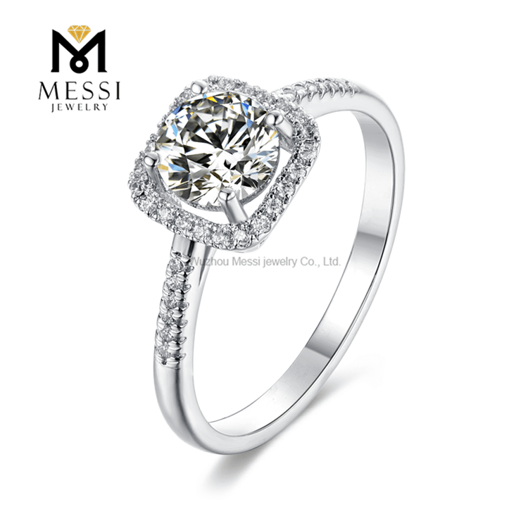 Il diamante libero della Moissanite di modo di alta qualità di trasporto squilla l'anello dell'argento sterlina delle donne 925 dei monili