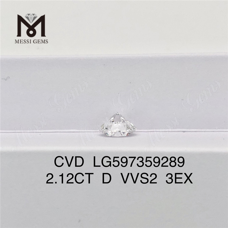 Prezzo del diamante coltivato in laboratorio Cvd da 2,12 ct D VVS2 3EX LG597359289