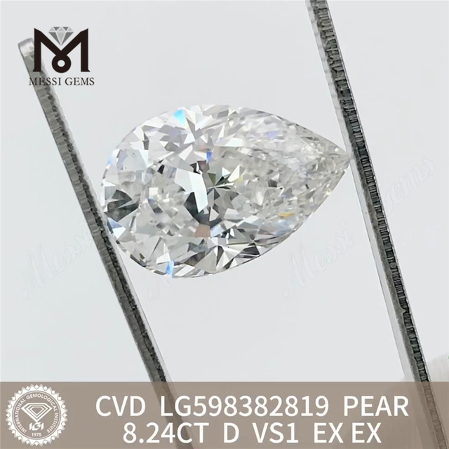 8.24CT D VS1 PEAR CVD diamanti fabbricati in laboratorio Prezzo all'ingrosso丨Messigems LG598382819