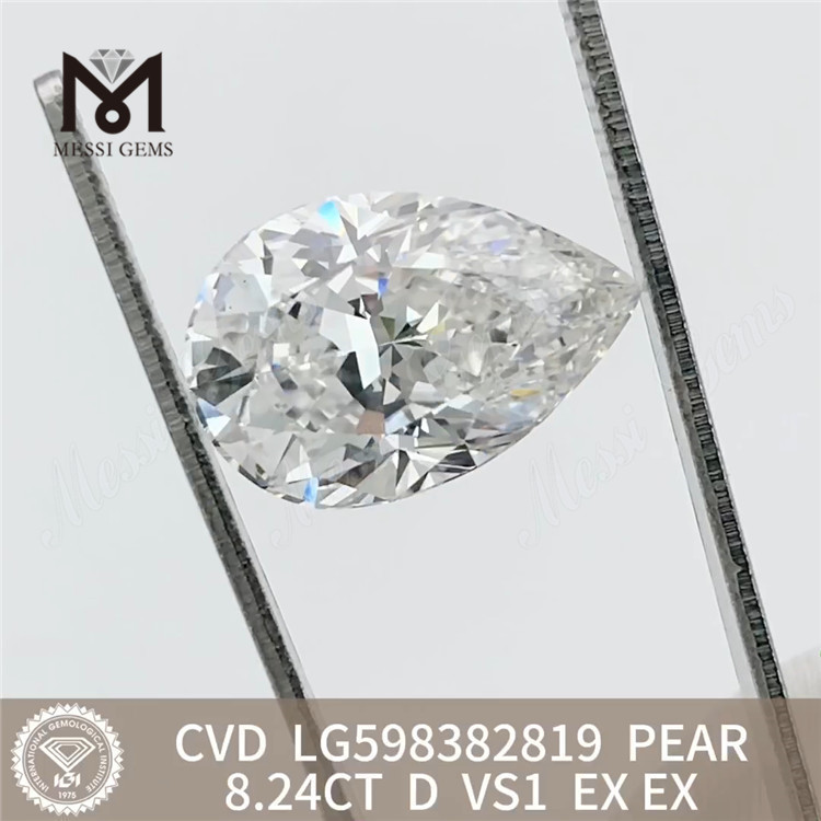 8.24CT D VS1 PEAR CVD diamanti fabbricati in laboratorio Prezzo all'ingrosso丨Messigems LG598382819