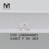 5.05CT F SI1 3EX CVD Diamanti rotondi coltivati ​​in laboratorio prezzo economico丨Messigems LG620446921 
