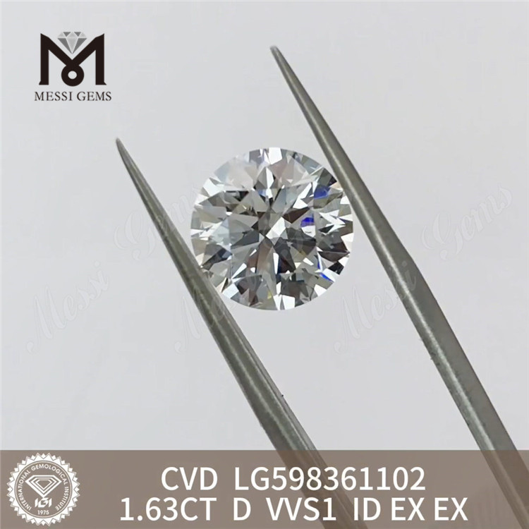 1.63CT D VVS1 ID EX EX Cvd Diamante all'ingrosso per designer di gioielli丨Messigems LG598361102