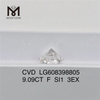 9.09CT F SI1 3EX CVD Lab Grown Diamond Cina Perfezione certificata IGI丨Messigems LG608398805