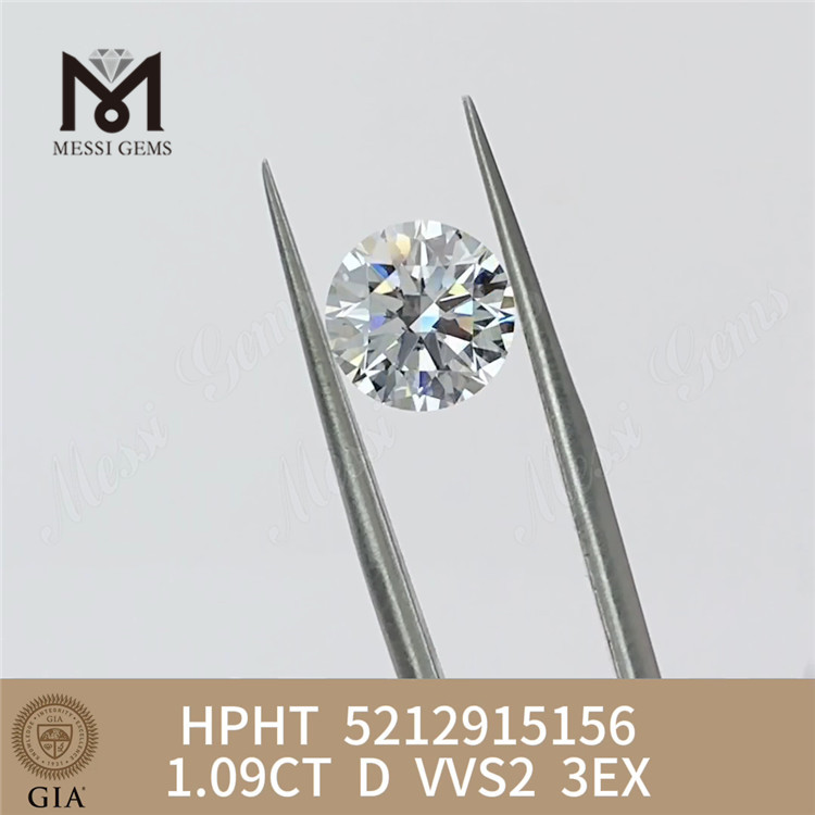 1.09CT D VVS2 3EX HPHT GIA diamanti realizzati non estratti 5212915156丨Messigems 