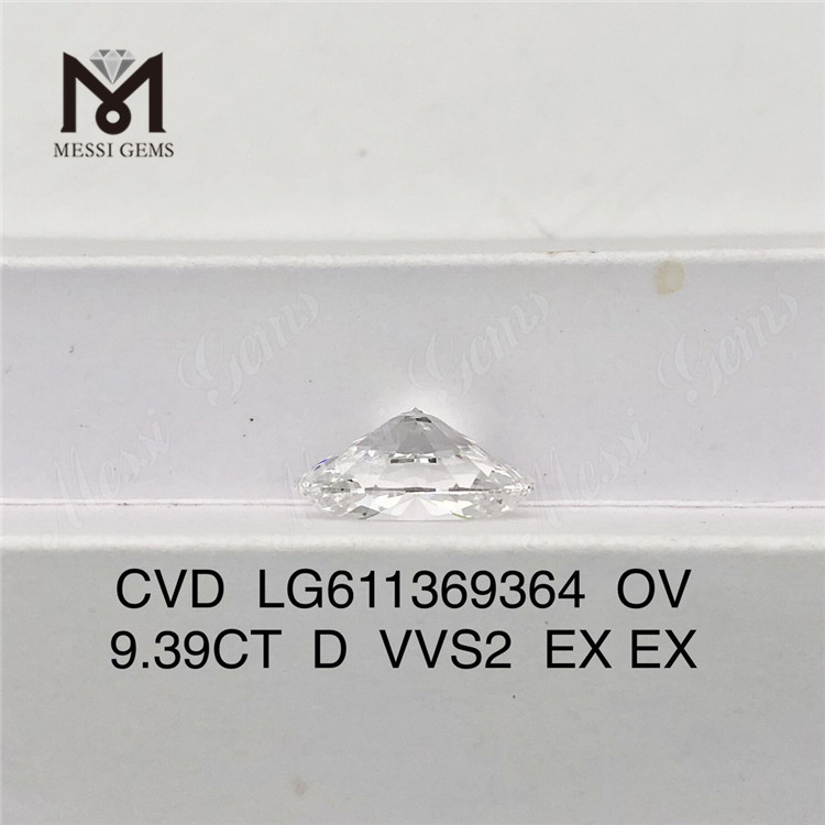 Diamanti creati in laboratorio da 9,39CT OV D VVS2 LG611369364丨Messigems