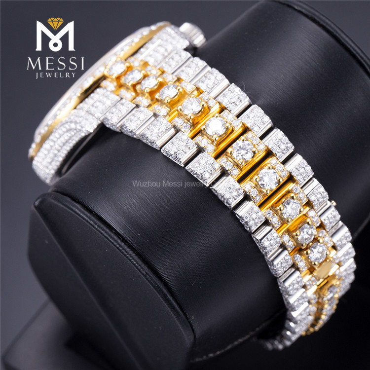 orologi ghiacciati con moissanite all'ingrosso