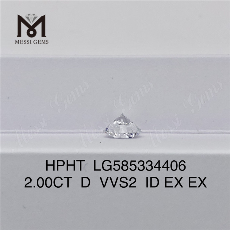 2.00CT D VVS2 ID Diamanti trattati HPHT HPHT LG585334406 brillantezza丨Messigems
