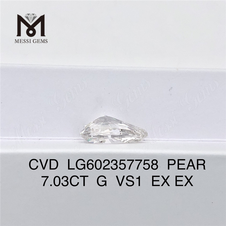 7.03CT G VS1 PEAR Diamanti certificati IGI Brillantezza sostenibile丨Messigems LG602357758