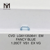 1.20CT VS1 CVD FANCY BLUE EM diamanti coltivati ​​in laboratorio al miglior prezzo LG611353641丨Messigems 