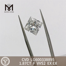 1.87CT F VVS2 CVD Diamante coltivato in laboratorio da 1 carato SQ Premium Choices per Messigems LG600338895 
