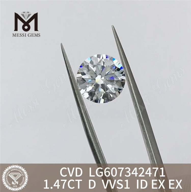 Diamante cvd da 1,47 ct D VVS1 da 1 carato Diamanti coltivati ​​in laboratorio Crafting Elegance丨Messigems LG607342471