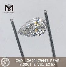 3.00CT E VS1 PEAR diamanti da laboratorio della migliore qualità IGI LG640479447丨Messigems