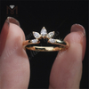 5 pietre 14k diamante coltivato in laboratorio anello marquise in vendita