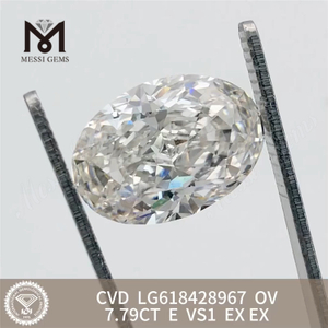Diamanti da laboratorio artificiali 7.79CT E VS1 OV丨Messigems CVD LG618428967
