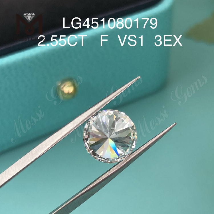 2,55 ct F VS1 3EX Taglio rotondo Diamanti coltivati ​​in laboratorio al miglior prezzo