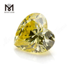 1.03 carati FANCY INTENSE YELLOW color HEART hpht diamante coltivato in laboratorio
