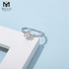 Wuzhou prezzo di fabbrica anello in argento 1ct anello di diamanti moissanite