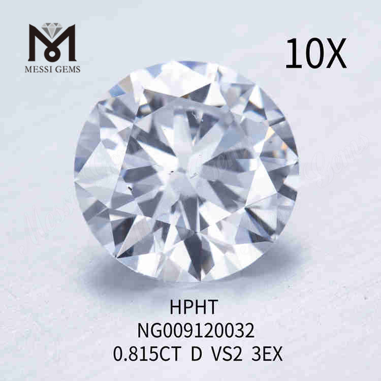 0,815 carati D/VS2 diamanti rotondi fabbricati in laboratorio prezzo 3EX