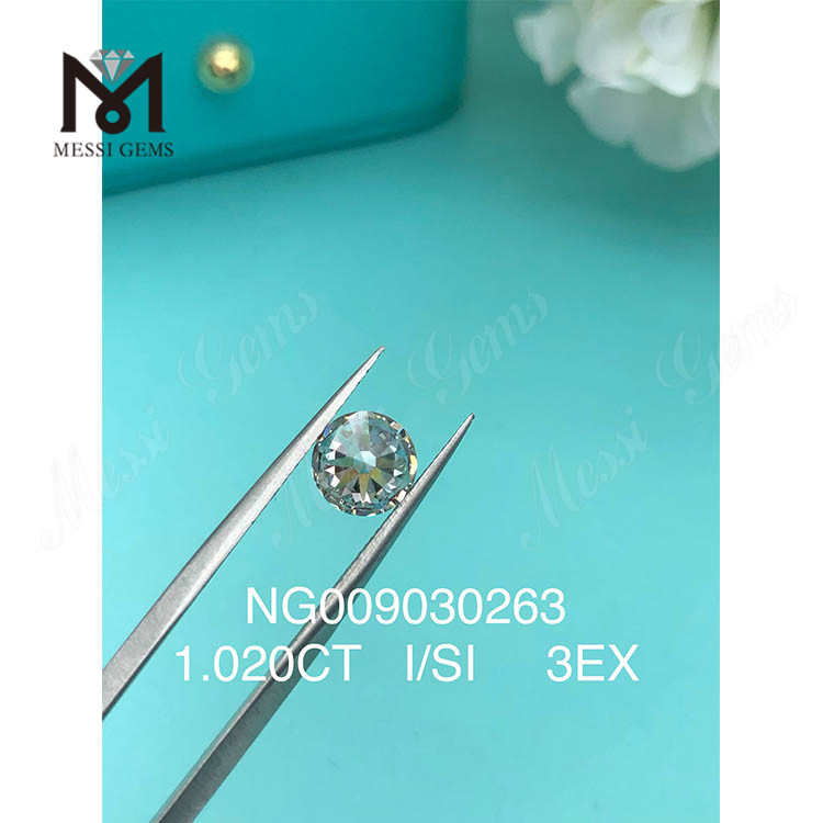 Diamante sintetico con gemma sciolta da 1,020 ct, taglio I SI EX