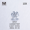 1,02 carati D VS1 Rotondo BRILLANTE IDEALE Diamanti artificiali nuovi di grado taglio