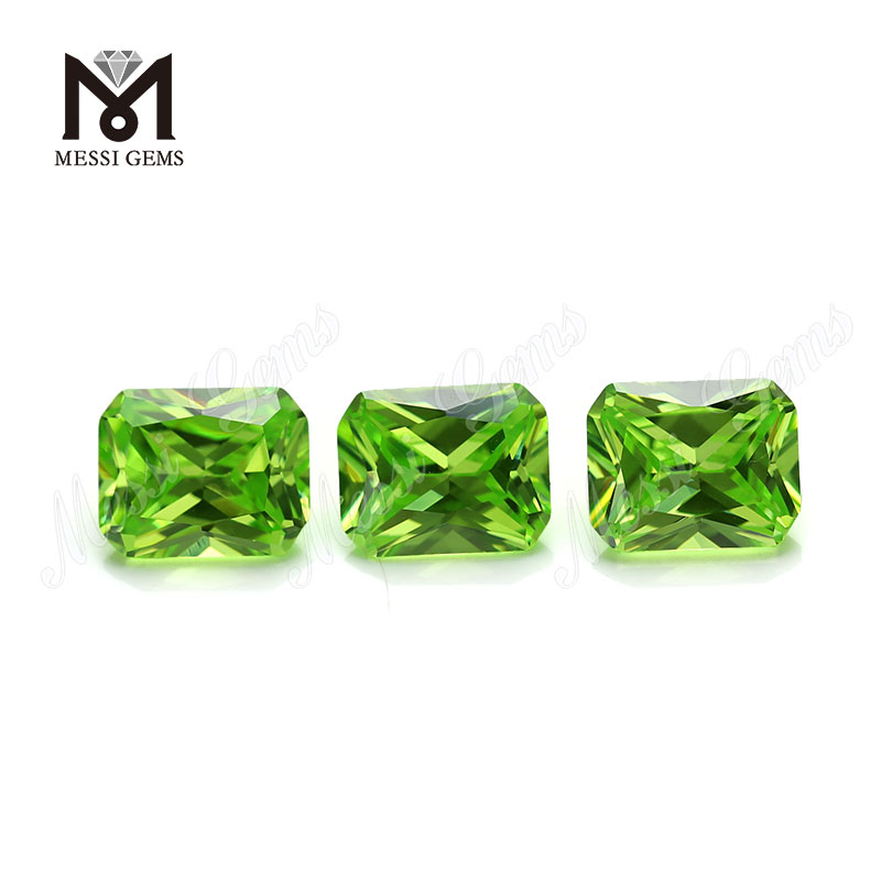 fabbrica verde mela ottagono sytnetic cubic zirconia sciolto cz pietra