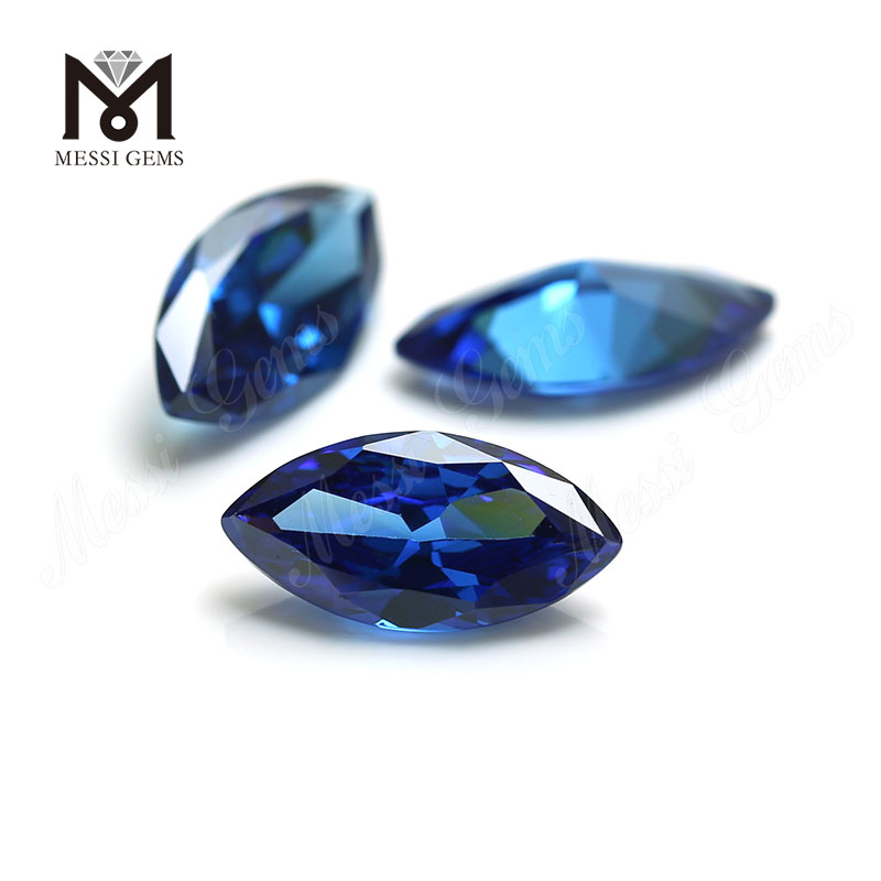 Prezzo di pietra di alta qualità marquise forma 7x14mm topazio blu CZ Cubic Zirconia Stone