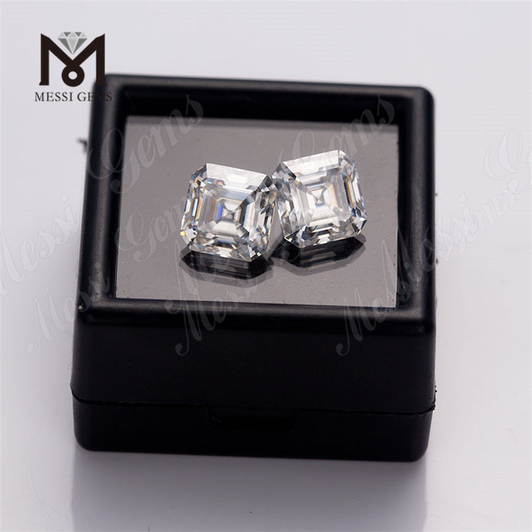 Cina Produttore di pietre sciolte 7x7mm DEF White Asscher Cut Loose Moissanite in vendita