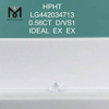 0.56CT D/VS1 taglio rotondo costo dei diamanti creati in laboratorio IDEAL EX EX