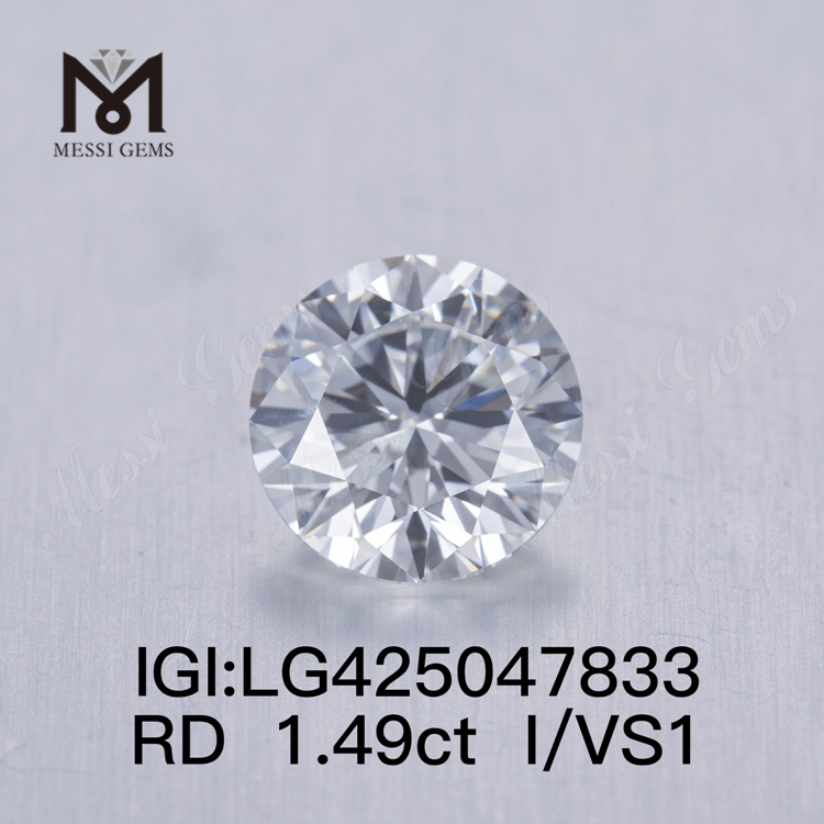 1,49 carati I/VS1 3VG Diamante rotondo da 1,5 carati creato in laboratorio