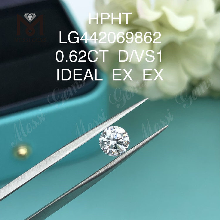 D VS1 Diamante rotondo coltivato in laboratorio da 0,62 ct IDEALE Diamante artificiale economico