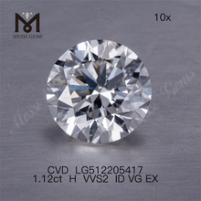 1.12ct H lab diamond vvs sciolti diamanti artificiali in vendita