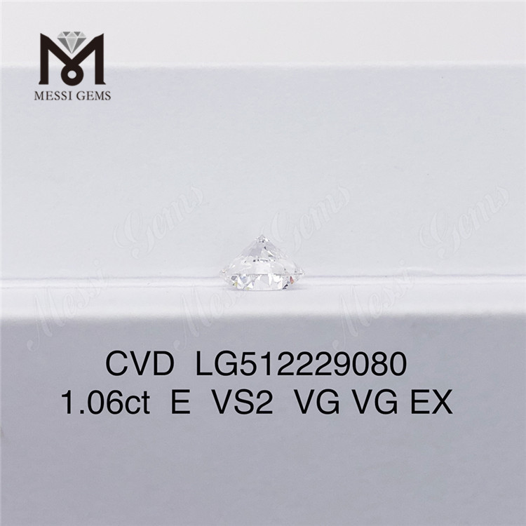 Commercio all\'ingrosso di diamanti da 1,06 ct E cvd vs produttore di diamanti rotondi coltivati ​​in laboratorio EX