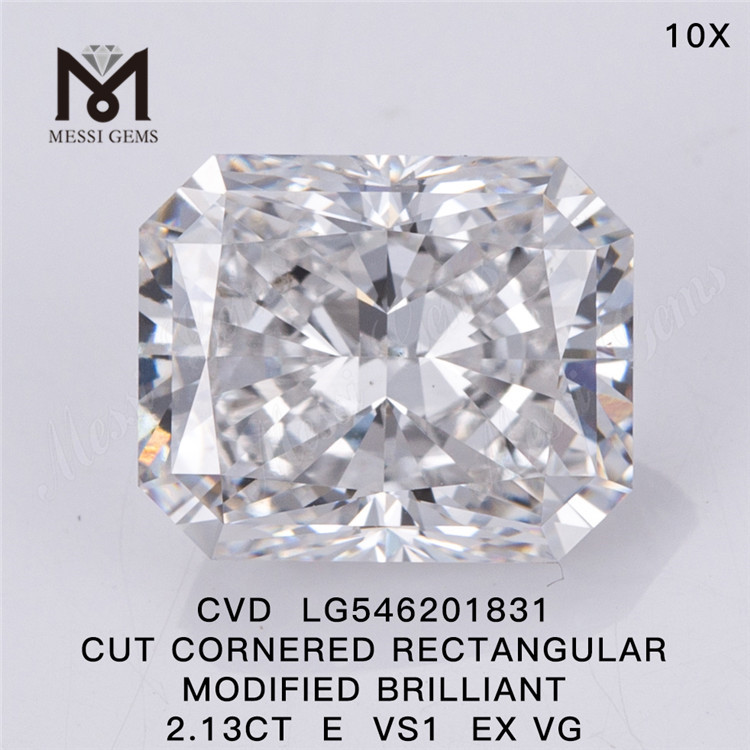 2.13CT E VS diamanti sciolti diamanti all'ingrosso EX VG RECTANGULAR cvd in vendita