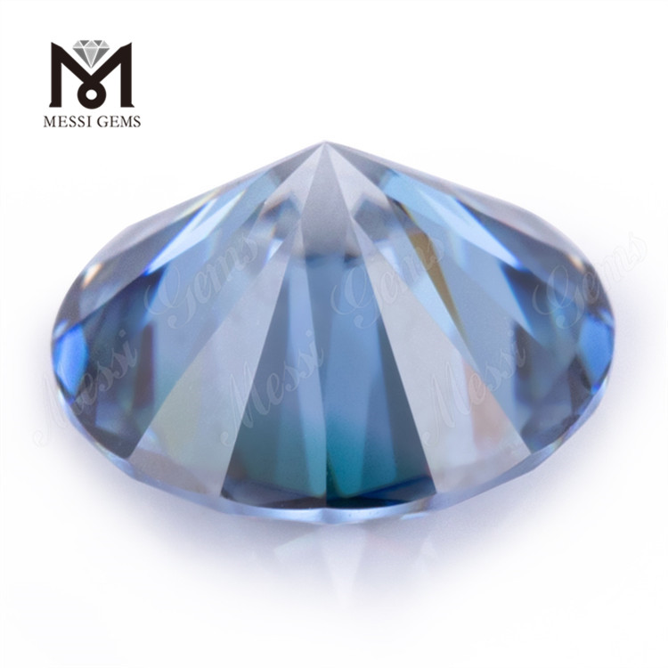 Nuove pietre preziose sciolte blu di forma rotonda Moissanite sintetica per gioielli