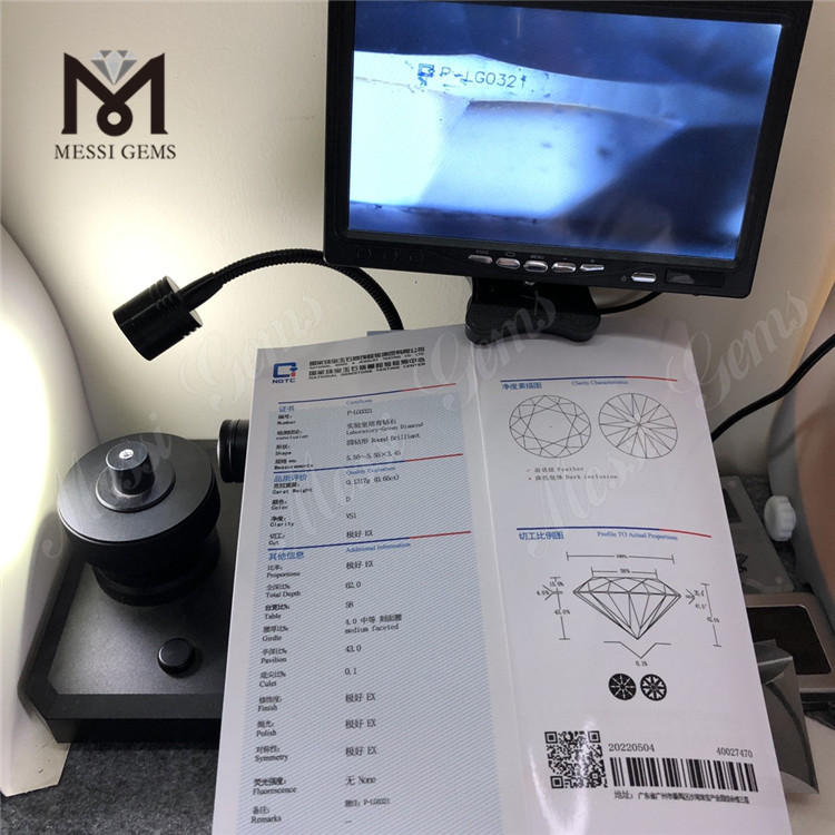 Diamante da laboratorio HPHT da 0,65 ct D VS1 5EX Diamanti coltivati ​​in laboratorio