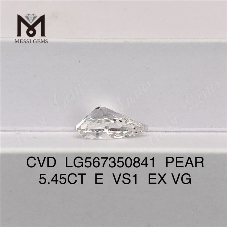 5.45CT E VS1 EX VG PERA taglio CVD diamante coltivato in laboratorio LG567350841