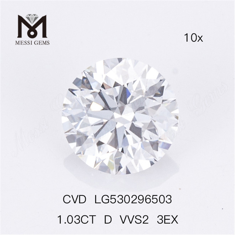 1.03CT D VVS Miglior diamante da laboratorio sciolto 3EX Diamanti CVD 