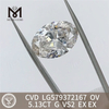 5.13CT forma OV G VS2 EX EX diamanti da laboratorio online CVD LG579372167 