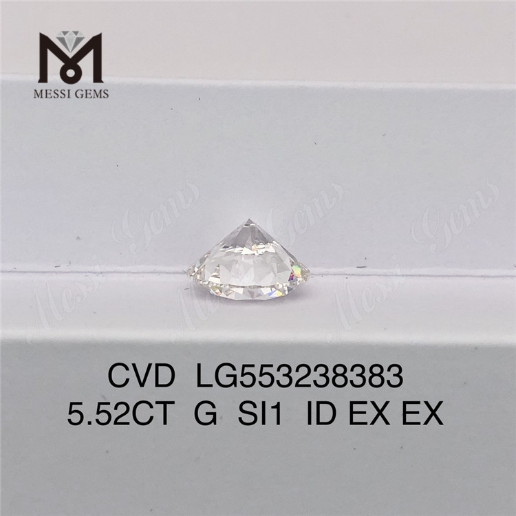 5.52CT G SI1 ID EX EX diamante coltivato in laboratorio cvd 5ct migliori diamanti artificiali