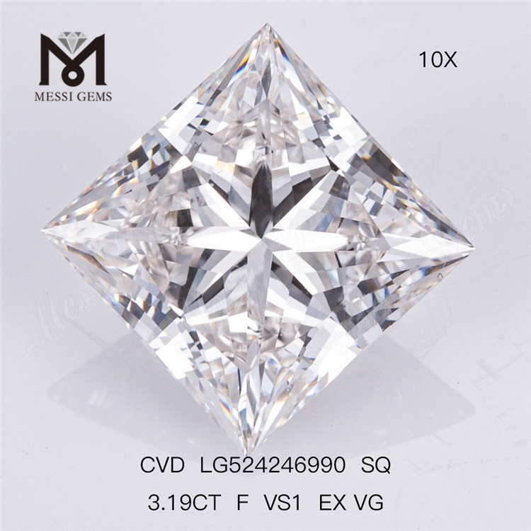 3.19CT CVD Diamante all'ingrosso SQ F VS1 prezzo di pietra coltivata