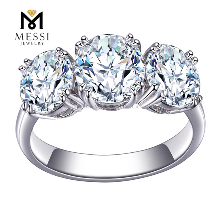 Fede nuziale in oro bianco 18 carati con diamanti anello di fidanzamento personalizzato con diamanti