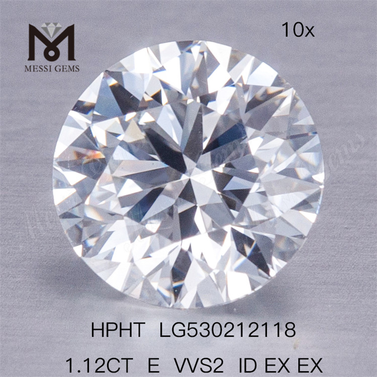 1.12ct E VVS2 ID EX EX Diamante sintetico tondo EX Gemma sciolta