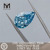 3.76CT VS2 EX EX diamanti sintetici coltivati ​​in laboratorio PERA FANCY VIVID BLUE CVD LG578349021
