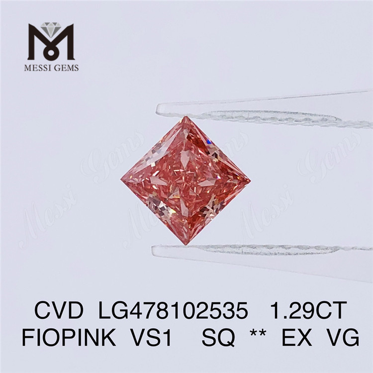 1.29CT FIOPINK VS1 diamanti creati in laboratorio all\'ingrosso CVD LG478102535