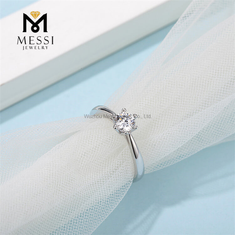Anello eternità moissanite in argento 925 coppia di alta qualità a prezzo intero