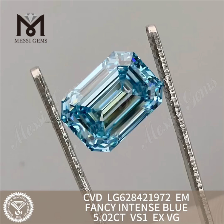 Diamanti da laboratorio EM FANCY INTENSE BLUE da 5,02CT VS1 CVD LG628421972丨Messigems 