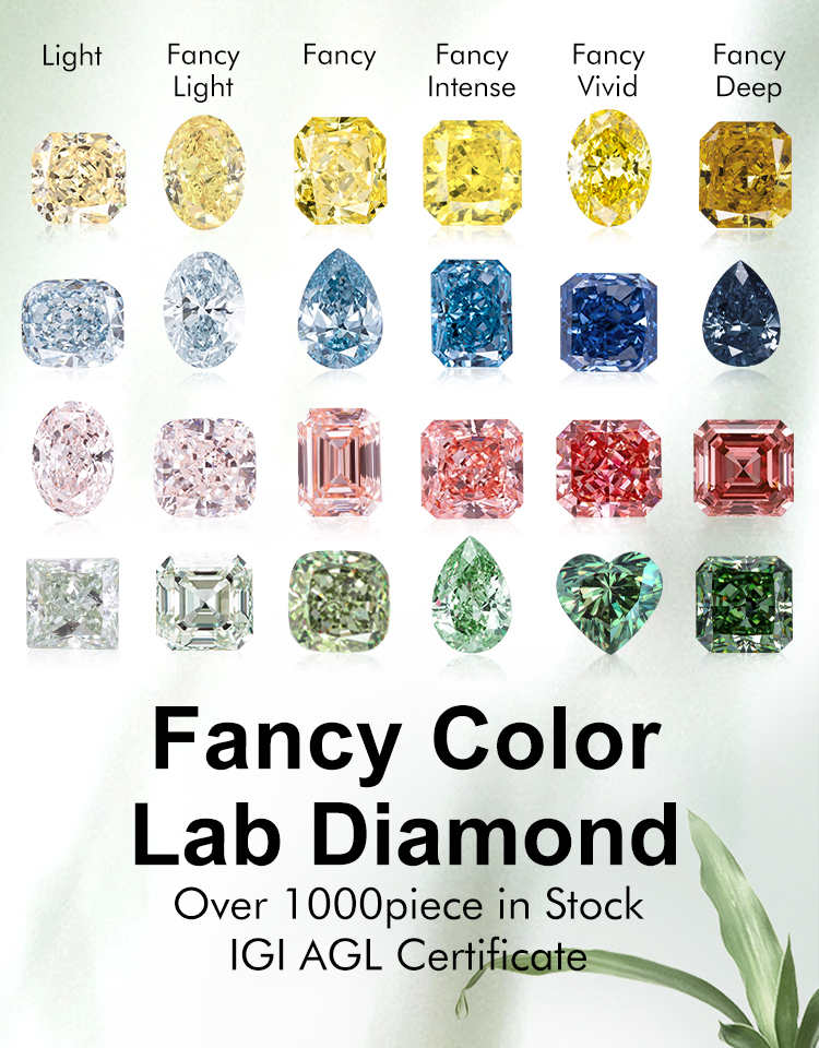 diamante da laboratorio a colori fantasia