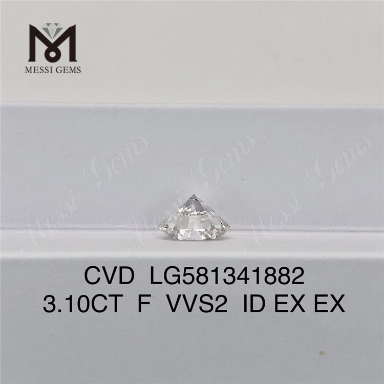 3.10CT F VVS2 ID EX EX Diamanti CVD all\'ingrosso per produttori di gioielli CVD LG581341882丨Messigems