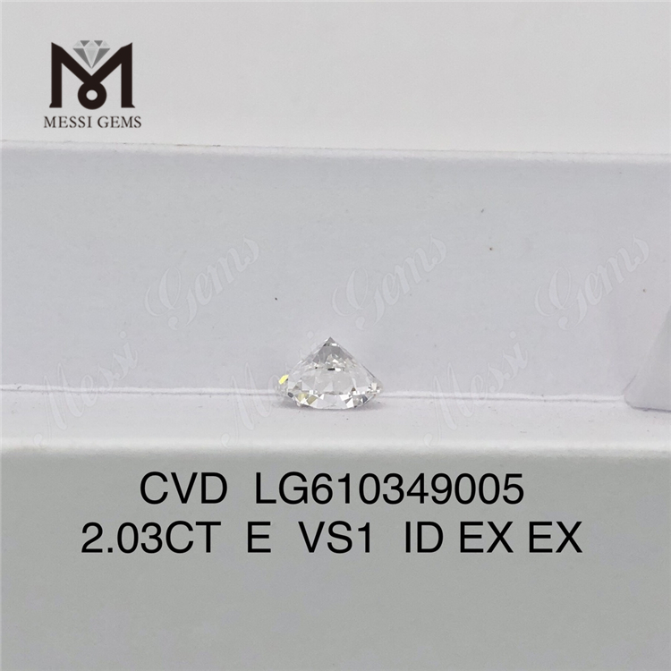 2.03CT E VS1 ID CVD Diamanti coltivati ​​in laboratorio di alta qualità in vendita丨Messigems LG610349005 